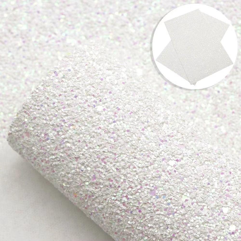 Chunky Glitter Artificial Leather Fabric Sparkling Powder Faux Leather  Handbag Accessories