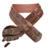49MD Cosplay Embossed Belt Wide Belt Medieval Brown Waistband for Photoshoots