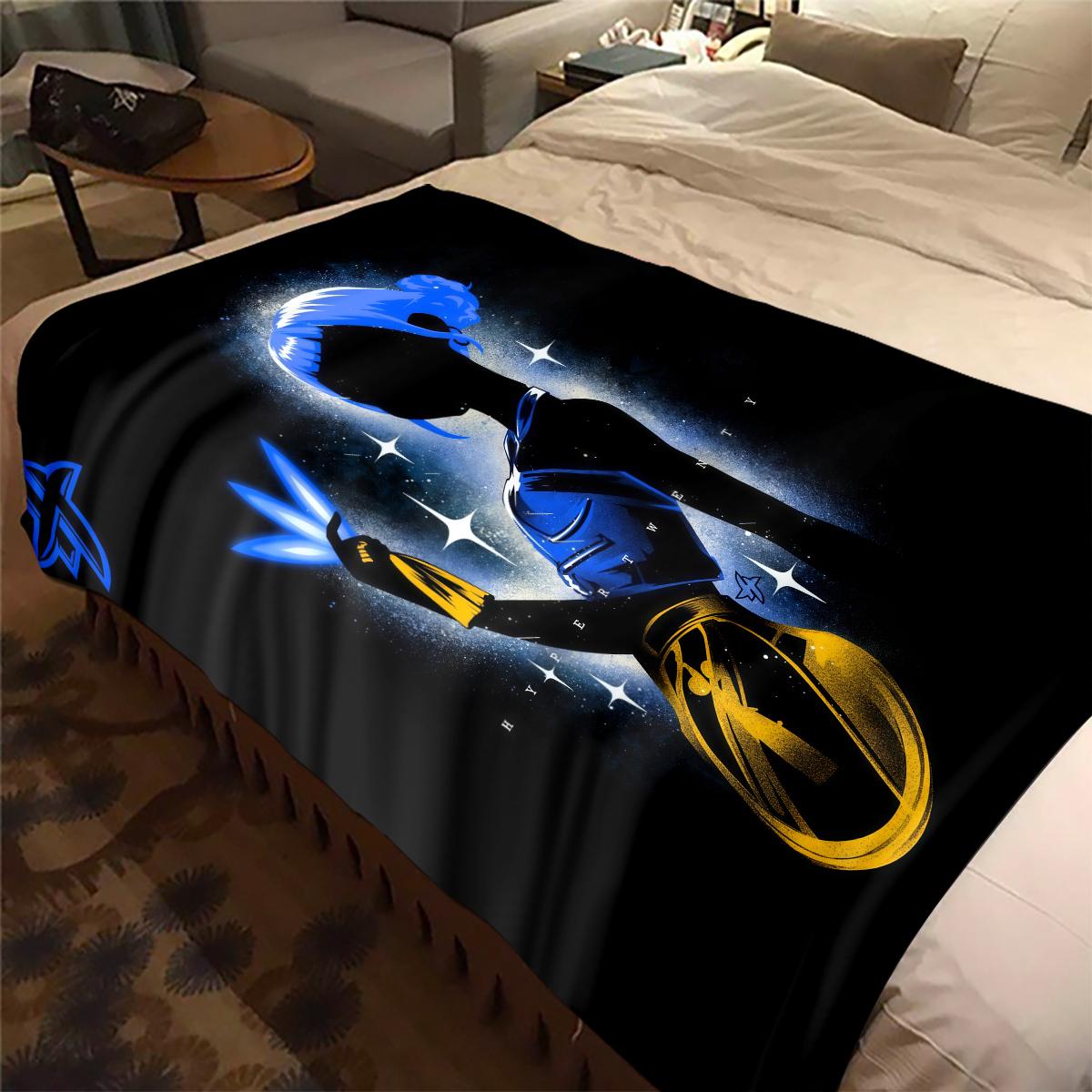 

KPop Demon Hunters Zoey Print Flannel Blanket, Comfortable Warm for Sofa Bed Chair, Versatile -HYQ25 75x90cm