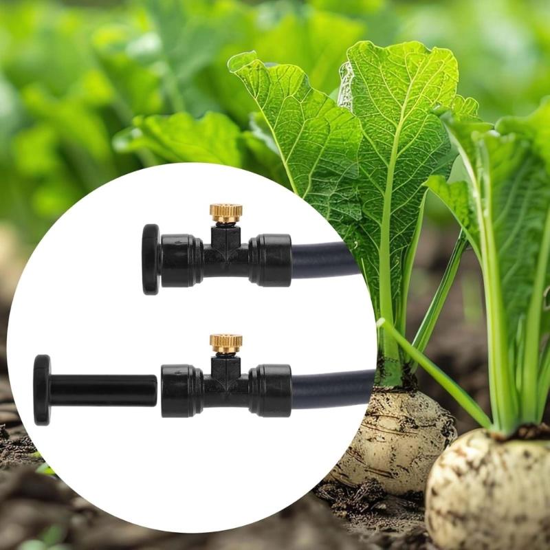 100pcs Garden Watering Sprinkler Nozzles Heavy Type  Rubber Irrigation Connector Fittings With Quickly Connects