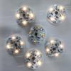 38mm Mini Ceramic LED Warm Light Toy with Silicone, Wood Finish