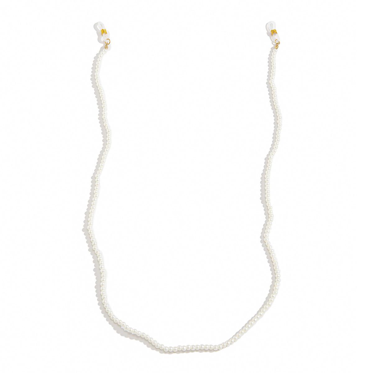 Темперамент Ретро Фланель Имитация Жемчуга Цепочка для Очков, Модная Маленькая Ароматный Ветер Намотанная Бусинами Цепочка для Солнцезащитных Очков Женская