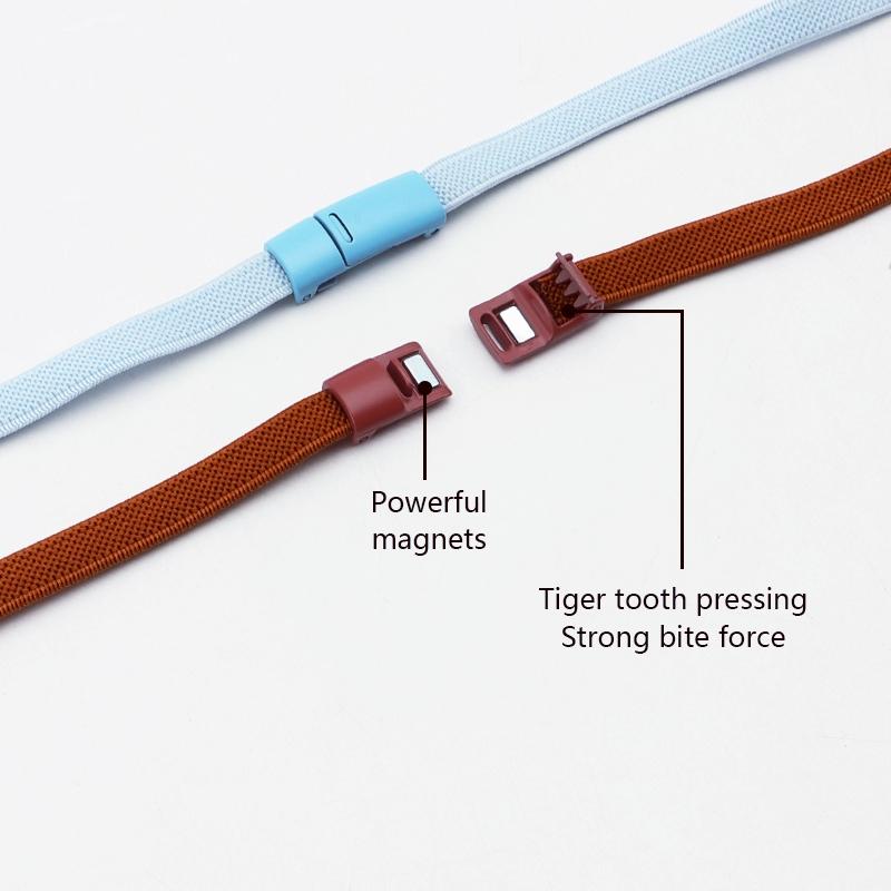 Colorful Magnetic Lock Shoelaces without ties Elastic Laces Sneakers No Tie Shoe laces Kids Adult Wide Shoelace Shoe Accessories