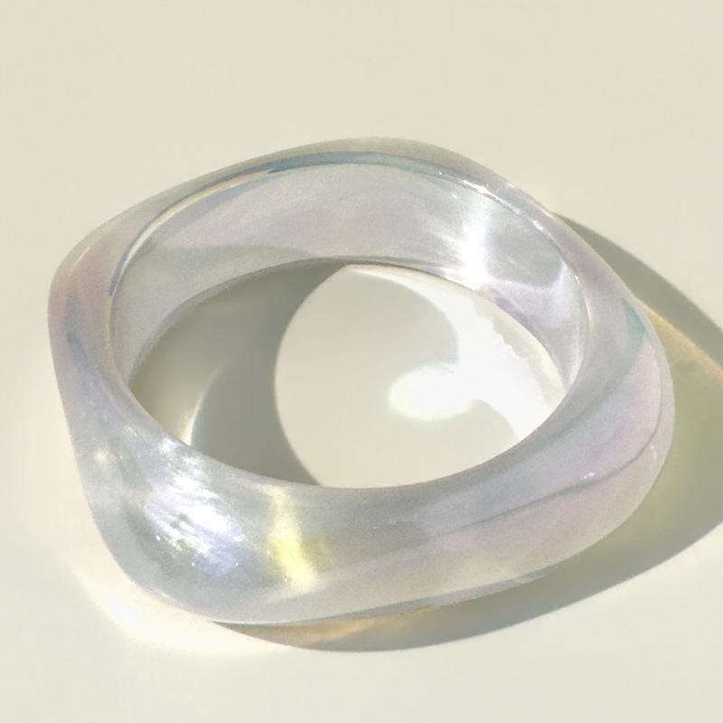 Аксессуары, полупрозрачные смоляные браслеты с блестками и бриллиантами, премиальные перламутровые преувеличенные браслеты