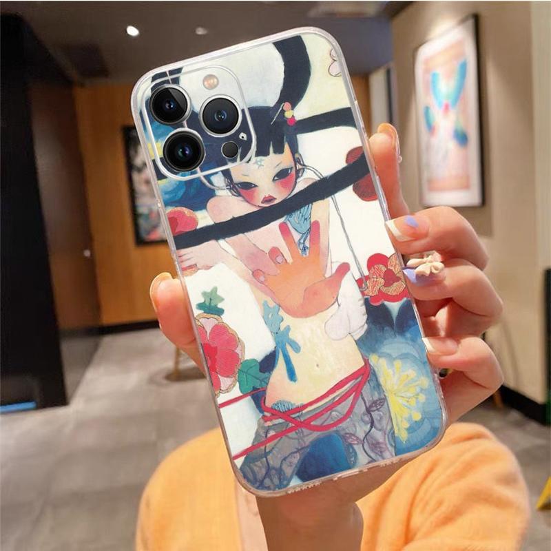 Phone Case For Iphone 14 Pro Max 13 12 11 Pro Max Xs Xr X 12mini 7 8 14 Plus Se Aya Takano Girl Art Case Funda