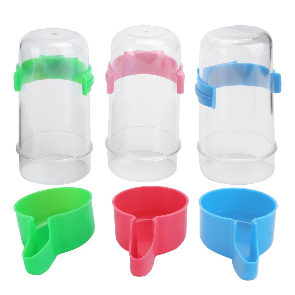 3Sets Birds Automatic Feeder Water Drinker Parrot Feeding Drinking Container Dispenser