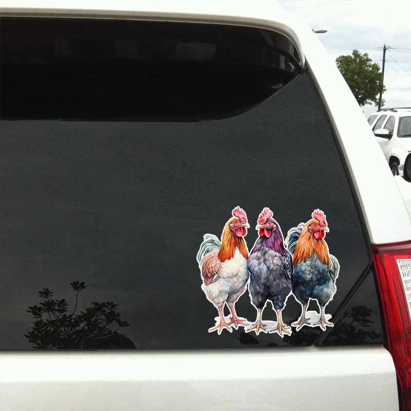 Farm Chickens Car Stickers Waterproof Vinyl Decals Auto Body Window Bumper Decor Motorcycle Helmet Stickers TM197