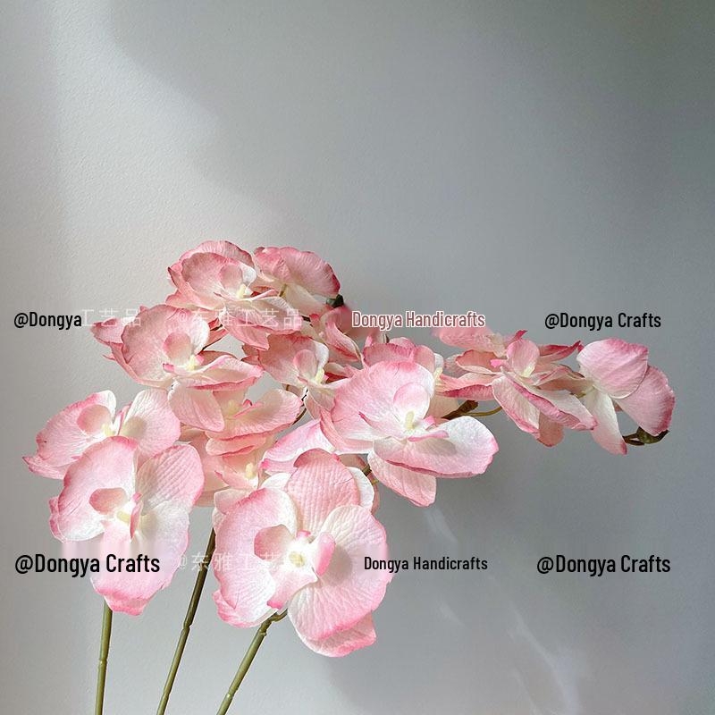 Luxury Orchid Artificial Flower for Hotel Bedroom Decor - High-End Phalaenopsis Single Stem Arrangement Ornament