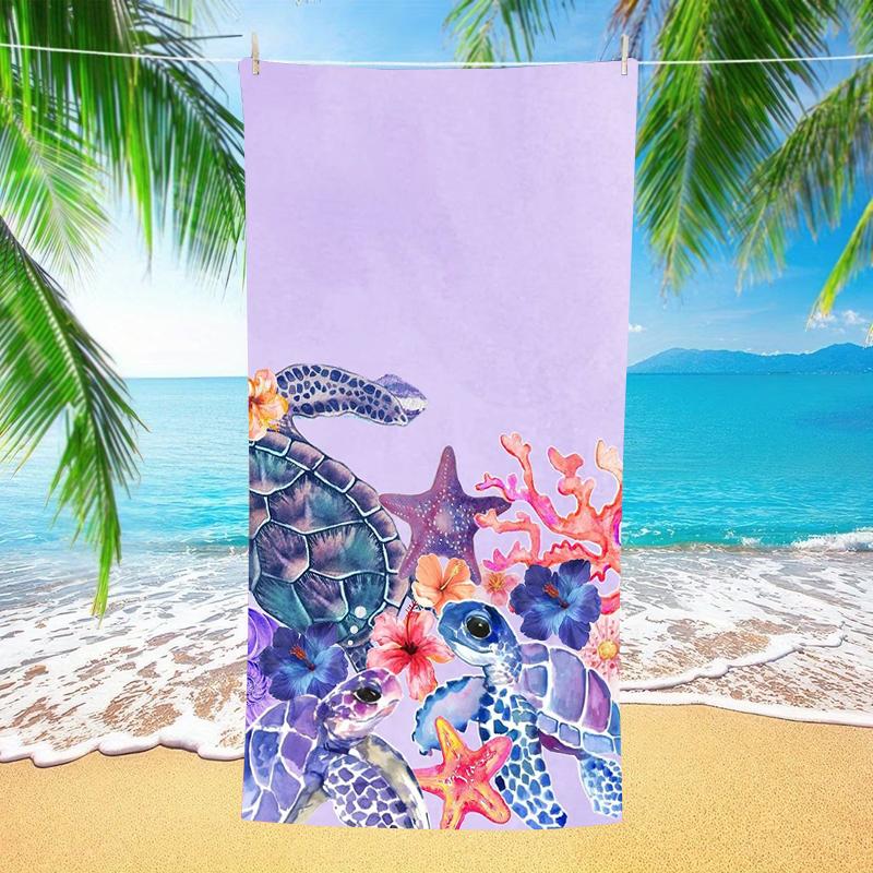 Ocean Starfish Beach Towel Oversized Microfiber Extra Large Quick Dry Sand Free Bath Towel Swim Pool Blanket For Kids Adults