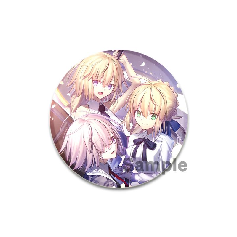 Anime Game Nu: Fate/Grand Order Brooch Pin Cartoon Figure Fujimaru Ritsuka Altria Caster Badge Button Pin Souvenir Toy Fans Gift
