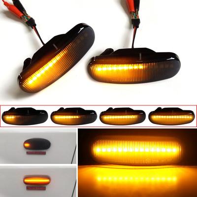 2x Fumo Dinamico Led Indicatore Laterale Indicatore di Direzione Della Lampada Per Fiat Panda Punto Evo Stilo Qubo Peugeot Citroen Lancia Musa 350