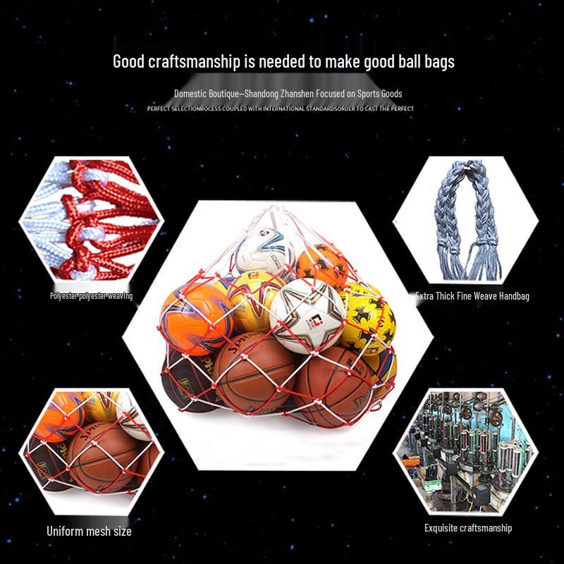 Large Capacity Sports Ball Mesh Storage Bag