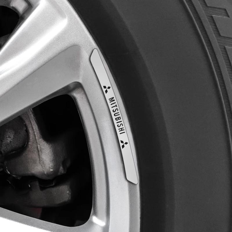 Car Logo Aluminum Stickers Car Wheel Hub Decoration For Mitsubishi Lancer 9 10 Outlander 3 Pajero ASX L200 Xpander Colt RalliArt