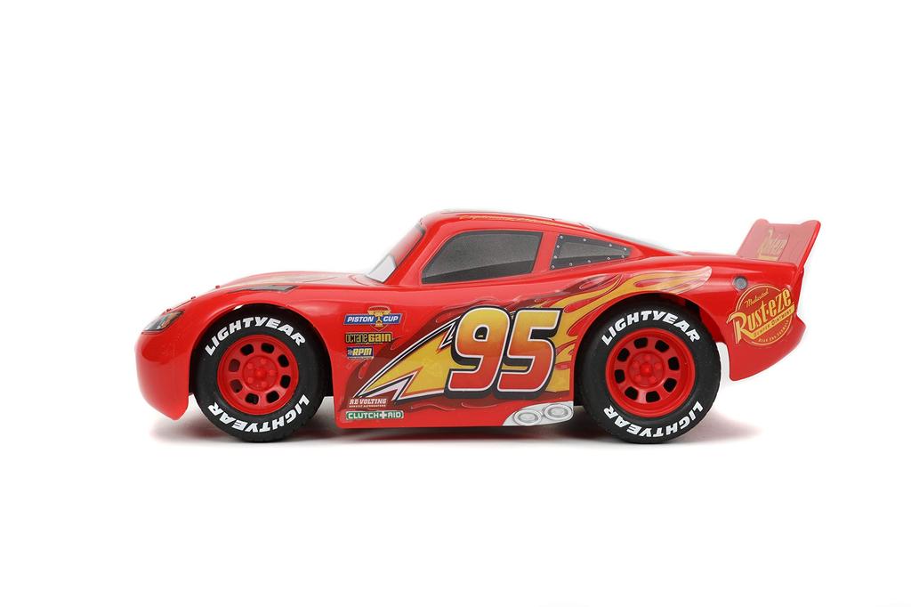 Jada Toys Pixar Cars Lightning McQueen RC Remote Control Car GHz Red Toys for Kids 124 2.4