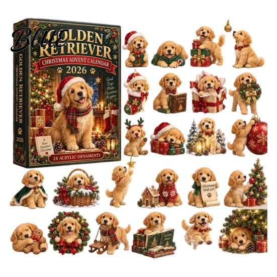 Pensierini per il Calendario dell'Avvento 24 Giorni Set Ornamenti Animali Bambini 2026 Acrilico 2D con Natale