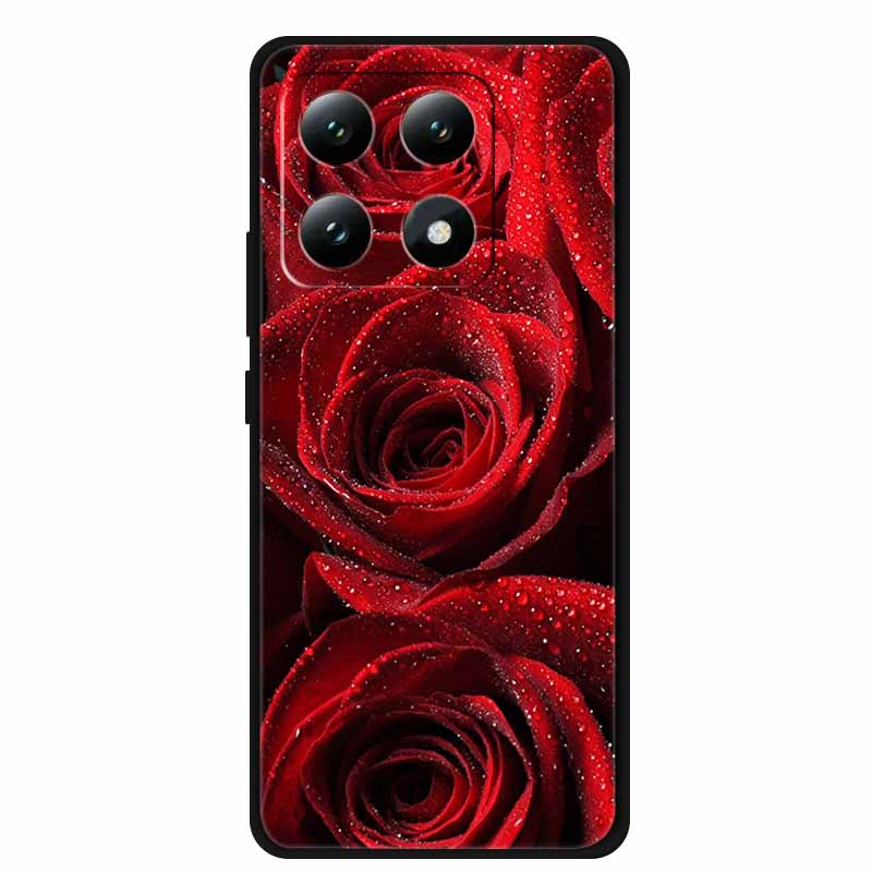 For Xiaomi 15T 5G Case Colorful Flowers Soft Silicone TPU Back Case For Xiaomi 15T Pro 5G Capa Boho Colorida Anti-Scratch Cover