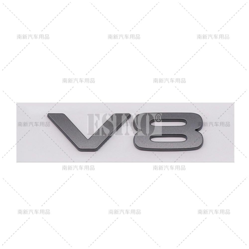 Car Styling 3D V8 ABS Adhesive Emblem Trunk Badge Fender Sticker Body for Defender 90 110 5.0T V8 Octa Black