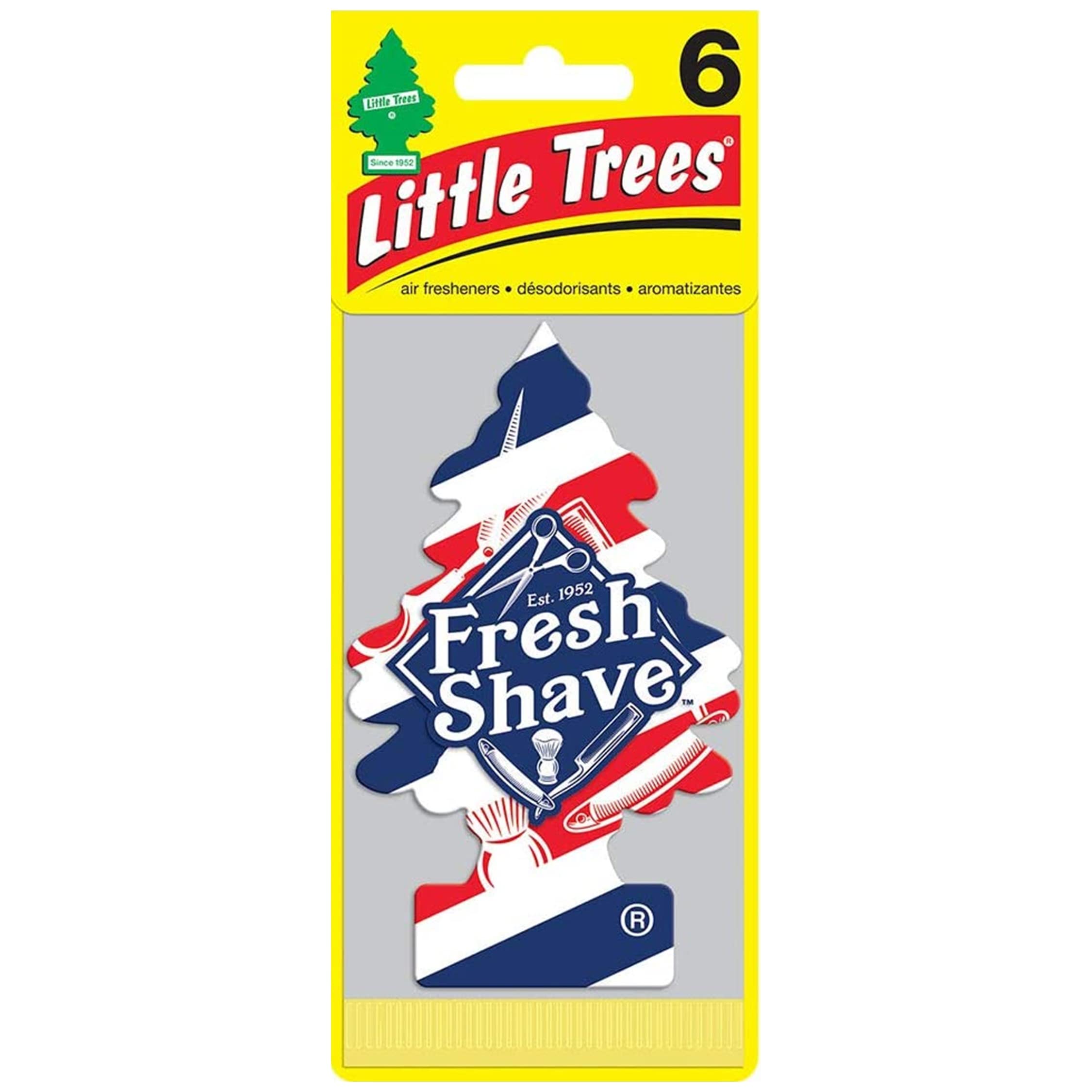Освежители воздуха Little Trees 6 шт. Свежее бритье, Набор из 6 шт., Воздух