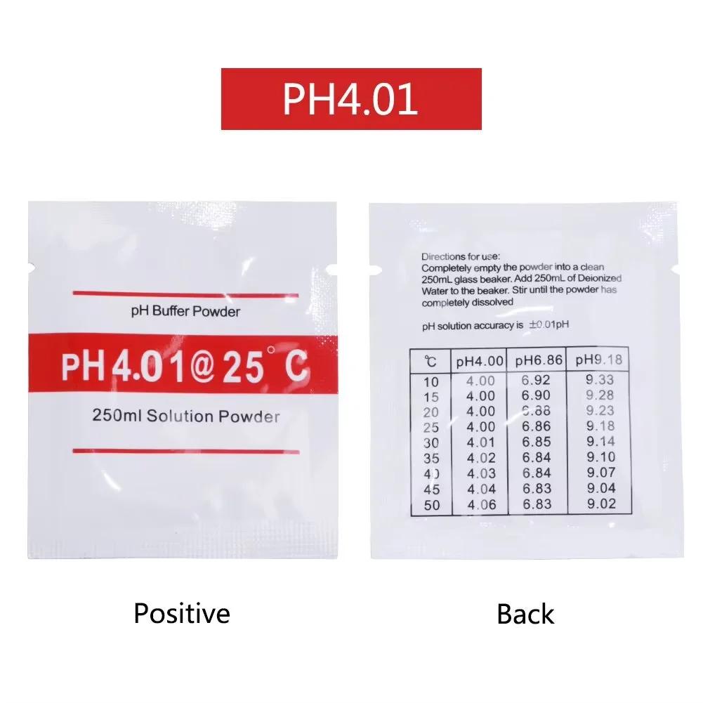 25PCS/lot PH Buffer Powder 4.00/6.86/9.18 Calibration Point PH Measure Calibration Solution Tool Accessories for PH Test Meter