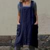 Apron For Baking Cooking And Gardening Cross Back Linen Women With 2 Pockets