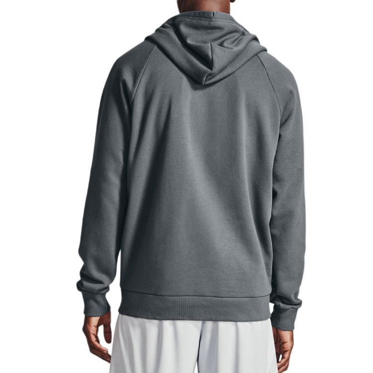 Under Armour Casual Sport Logo Hooded Long Sleeve Jacket Men Tops Gray 1357106-012