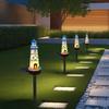 Solar Lights Outdoor Decorative Watchtower Design Pathway Lamp Waterproof Lighted Decoration For Yard Backyard Porch Gazebo Pool
