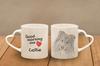 Collie Rough, Long-Haired Collie - Cup with a Dog, Adorable Cup with a Heart-shaped Handle, Universal Gift from the Art-Dog Brand