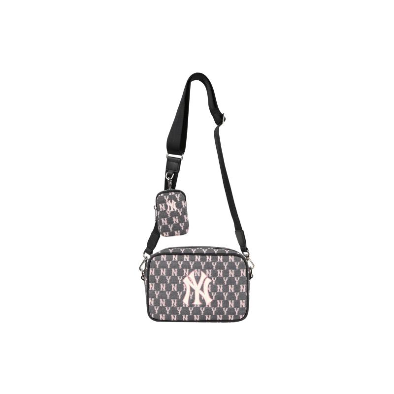 New MLB Monogram Collection Polyester Combo Bag Shoulder Bag Crossbody Bag Regular Women's Gray 32BGDC011-50L
