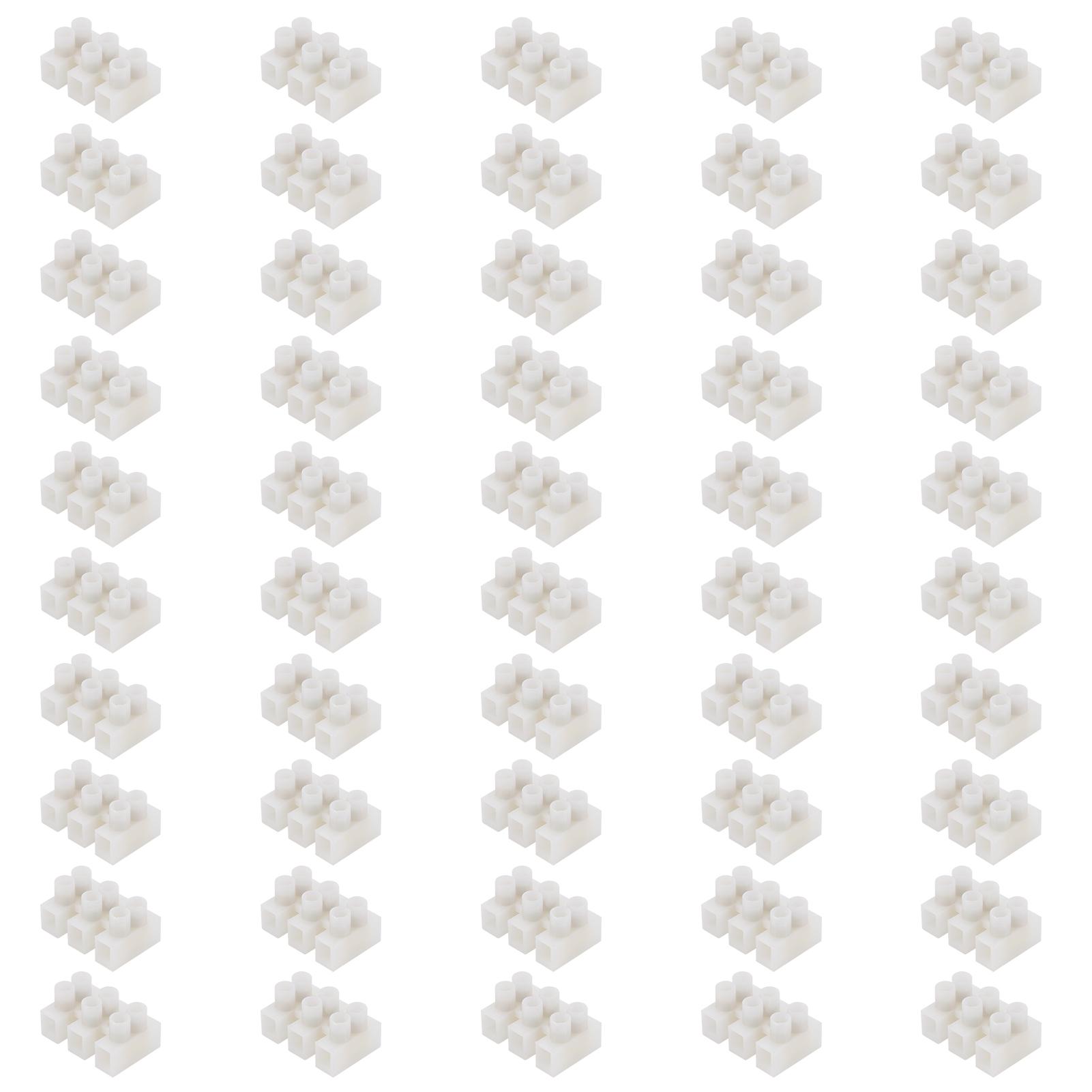 

50Pcs Terminal Block Strip FlameRetardant ThroughType Wire Connector 10A Industrial