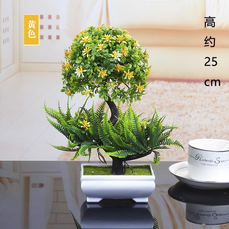 NEW Artificial Plants Bonsai Small Tree Pot Plants Fake Flowers Potted Ornaments for Home Decoration Hotel Garden Decor Colorful