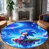 1pc Sonic4 Print Round Carpet Chair Round Carpet Suitable for Bedroom Living Room Home Decorative Carpet