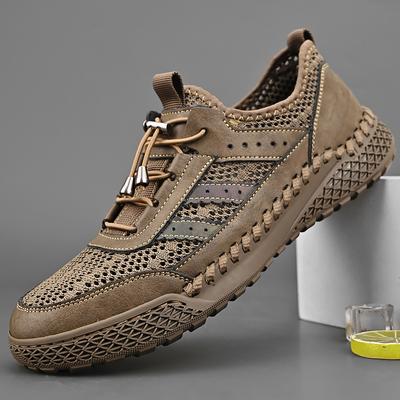 Fashion Classic Brand Men's Mesh Casual Shoes Summer Breathable Oxford Shoes Outdoor Camping Hiking Men's Sports Shoes Soft Sole