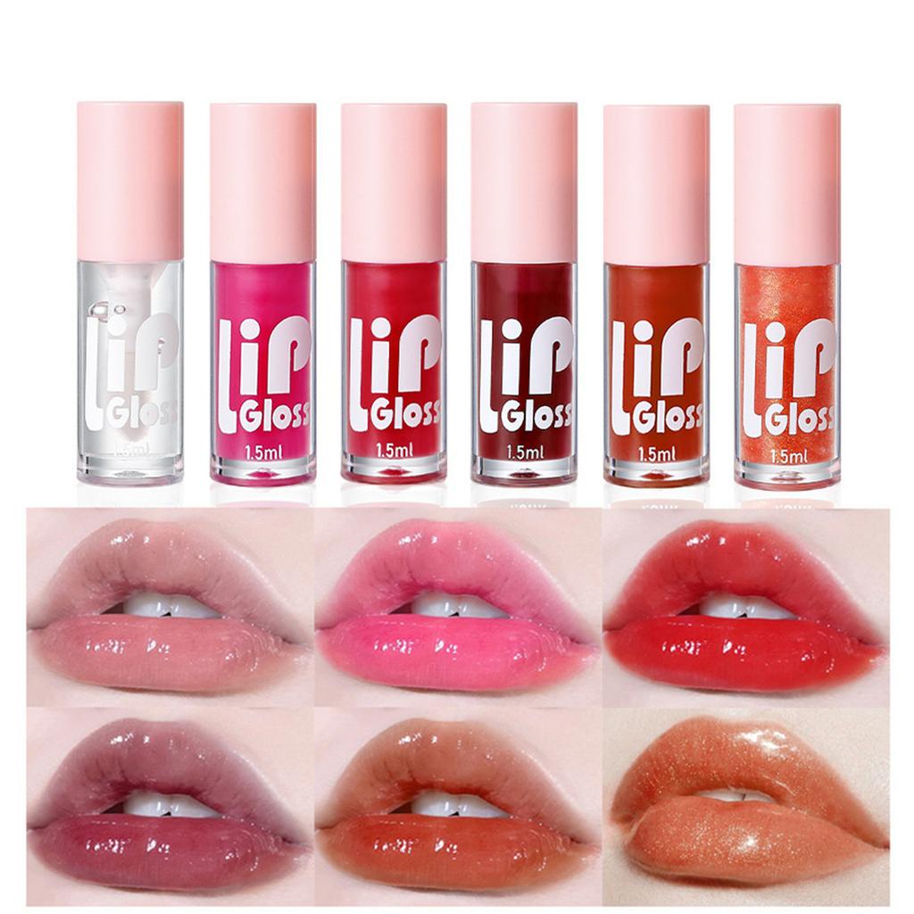Hydrating Jelly Lip Oil and Plumper Serum 6-Piece Kit, Moisturizing Formula for Lip Nourishment and Care