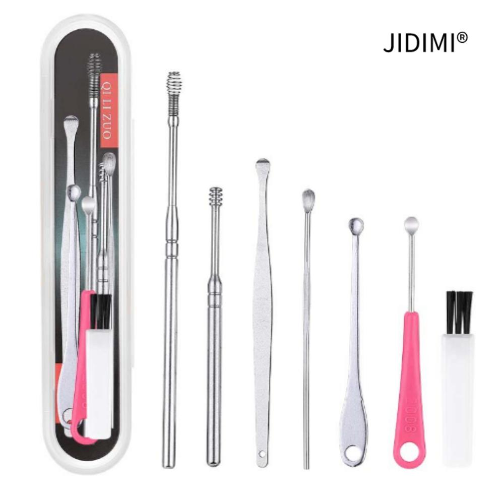 Buy 1Set Stainless Steel Earwax Remover Curette Ear Cleaner Wax Removal