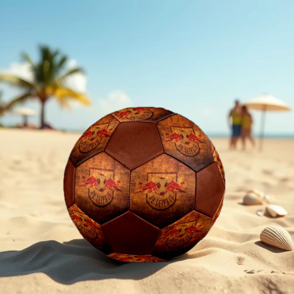 RB leipzig logo Soccer Ball, colorful, suitable for all ages, machine-stitched, PVC material, competition grade, durable and high bounce
