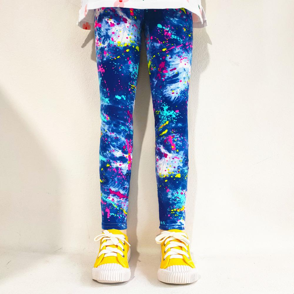 Kids' Spring/Summer Printed Milk Silk Stretch Base Layer Pants