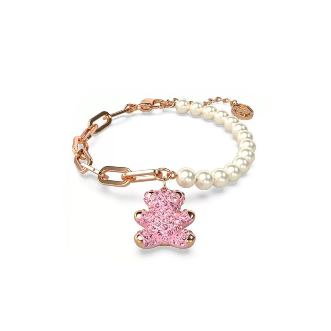 

Swarovski Teddy Bear Pearl Bracelet Women bracelet Pink 5669169 Box (Random Color)