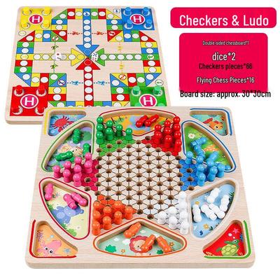 Multifunctional Wooden Board Game Set
