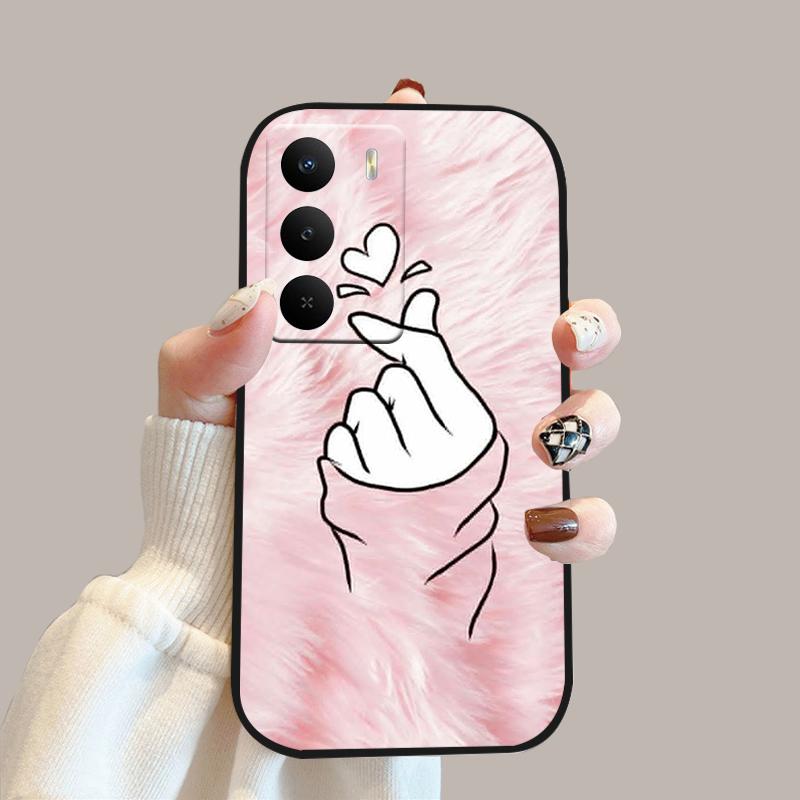 For Realme V60 Pro Case V 60 Pro Silicone Soft TPU Phone Bumper Cover For Realme 14x 5G Fashion Cute Cartoon Protective Fundas