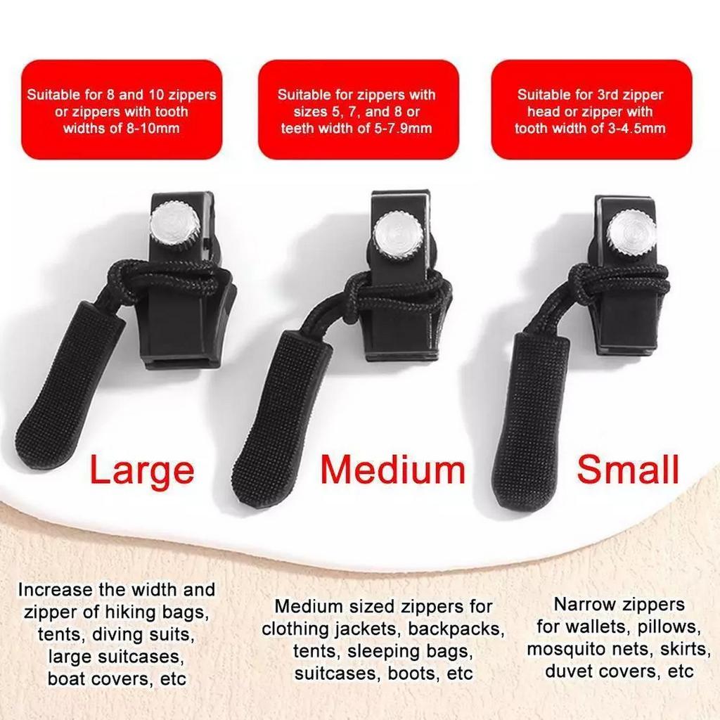 3/30Pcs Universal Zipper Sliders Instant Zipper Repair Replacement Kit Durable Fix Zipper Sliding Teeth Screw Zipper Head