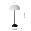 Mushroom Desk Lamp Rechargeable Bedroom Lamp Cordless Nightstand Lamp Portable for Bedroom Living Room