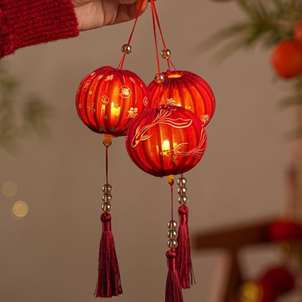 Chinese Style DIY Handheld Lantern 2026 Horse Year Lantern Hanging Ornament Spring Festival