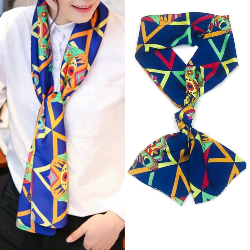 Narrow Silk Scarf, Women'S Streamer, Hair Accessories, Tied Bag, Small Scarf, Printed Headband, Silk Long Silk Scarf.