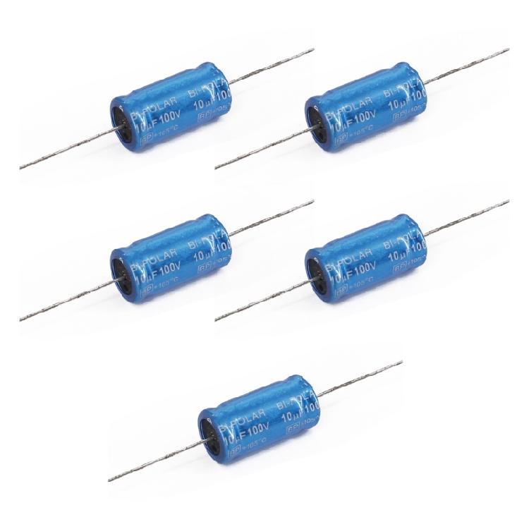5PCS 100V Capacitors 1.5-15uF Multiple Specification Horizontal Nonpolarity Capacitors for Midrange Loudspeakers