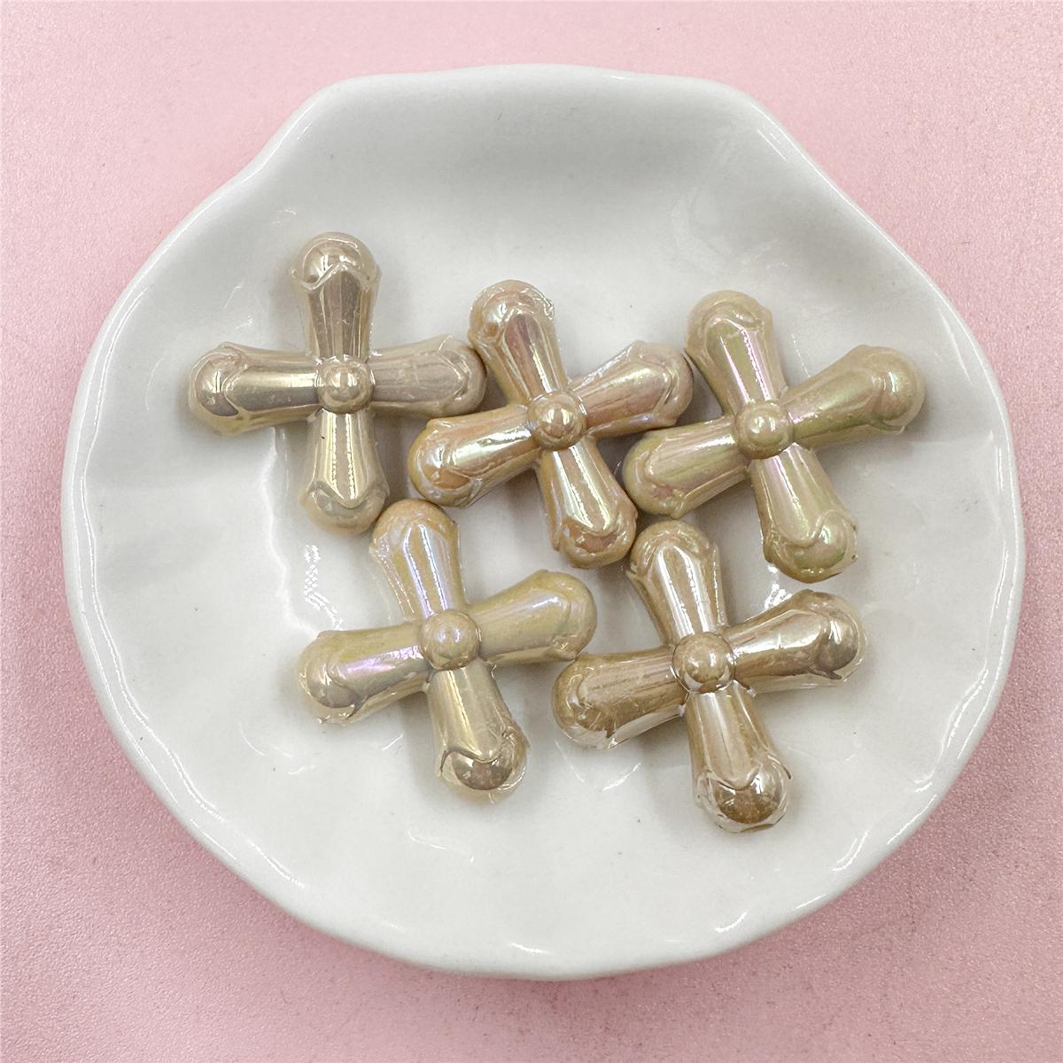 

5 шт. 24,7*24,3 мм акрил аксессуары для бисера крест DIY ювелирные изделия кулон красочные бусины аксессуары ювелирные аксессуары about 24.7*24.3mm хаки