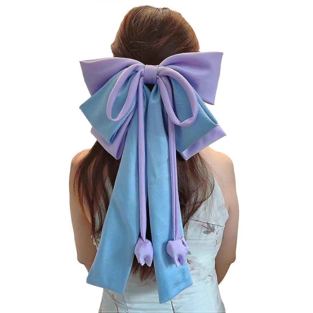 Stylish Hair Bows Hair Clips for Women and Teenagers, Elegant Long Band Hair Pins, Trendy Hair Accessories in Various Colors