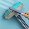 Window Screen Brush 2 In 1 Dual Brush System Glass Tiles Bathroom Doors Car Windshields Cleaner with Extension Pole