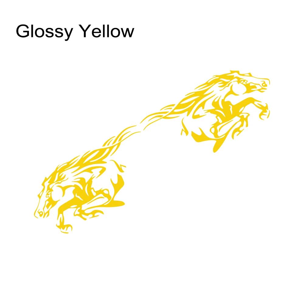 2 Stück Galoppierendes Pferd Aufkleber Auto Karosserie Seite Vinyl Aufkleber Dekoration LKW Transporter Pick-up Grafiken Wasserdicht Auto Dekor Zubehör