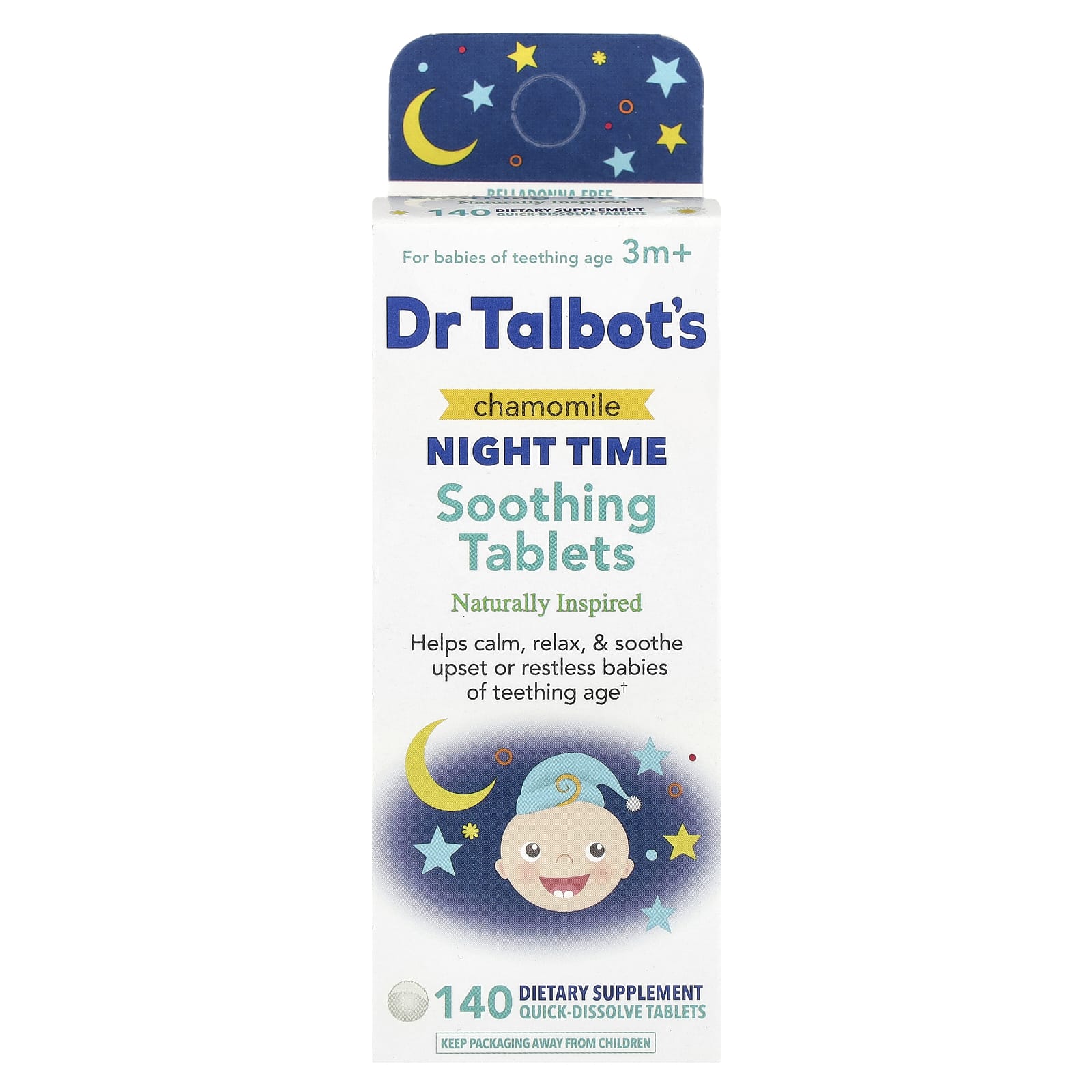 

Dr. Talbot S, Chamomile Nighttime Soothing Tablets, 3 Months+, 140 Tablets
