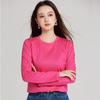 Women's Pima Cotton Long-Sleeve Round Neck T-Shirt - Stylish & Versatile Base Layer for Autumn/Winter